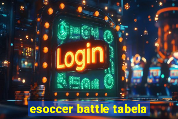 esoccer battle tabela